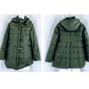 Kimi + Kai Maternity Marlo Hooded Toggle Down Filled Parka